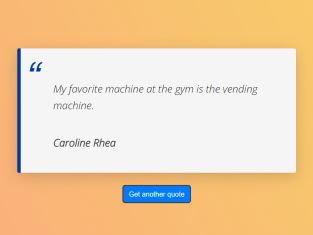 JavaScript random quotes app preview