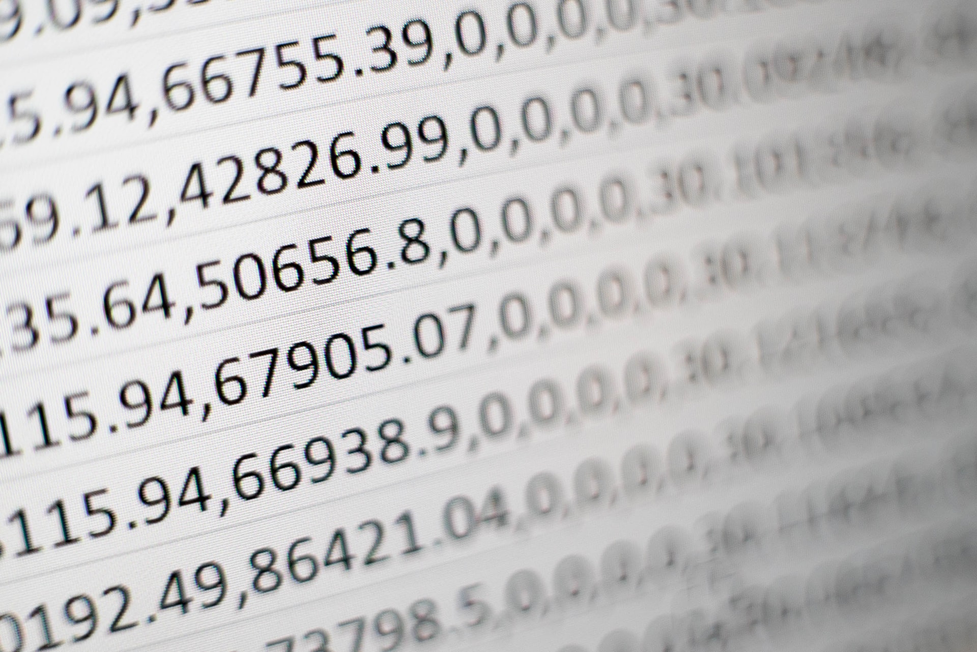 An open CSV file