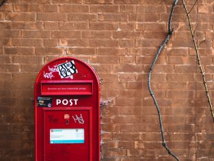 A red postbox