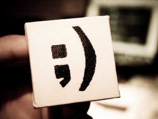 Semicolon smiley face