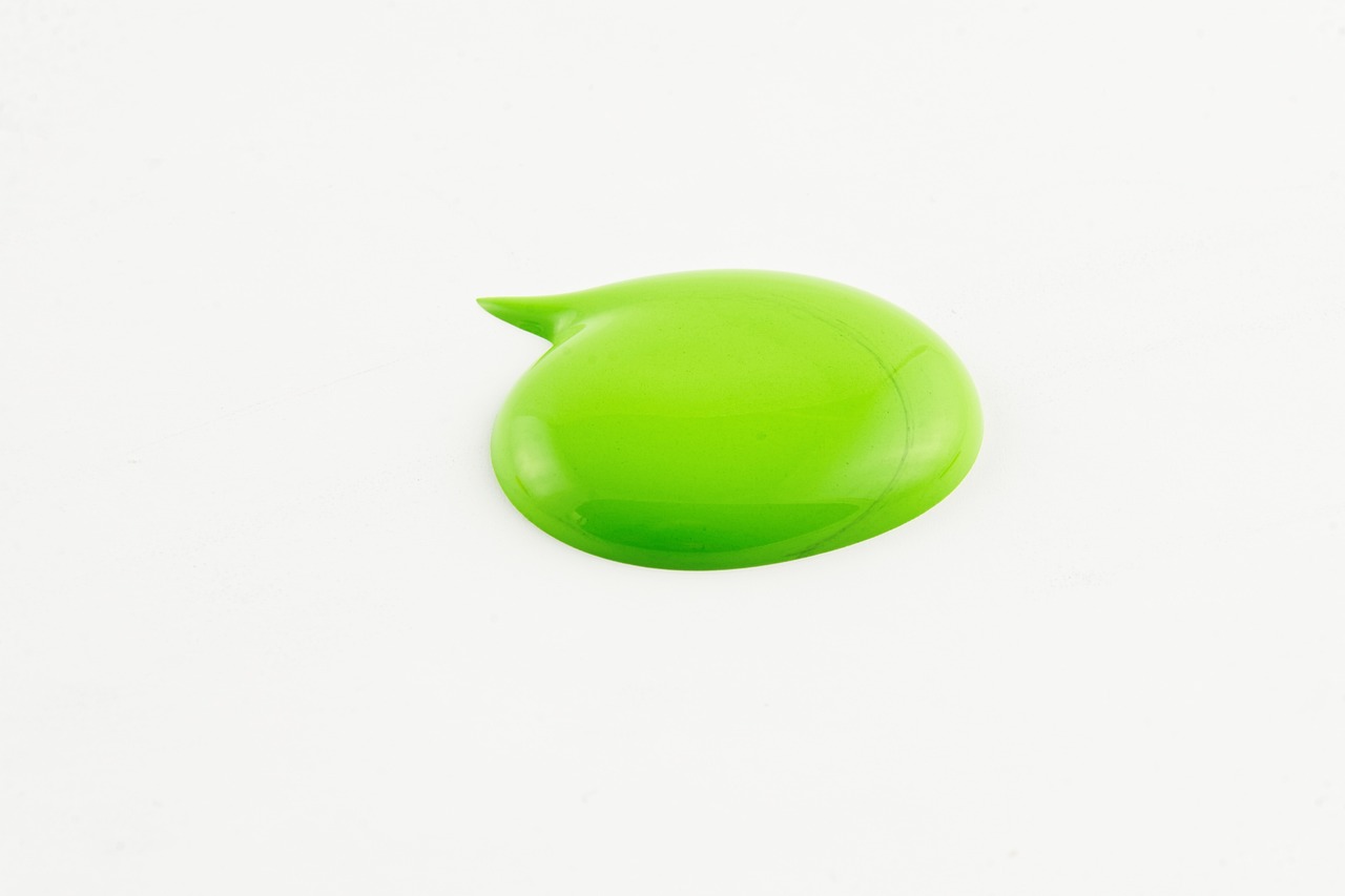 A blob of green paint
