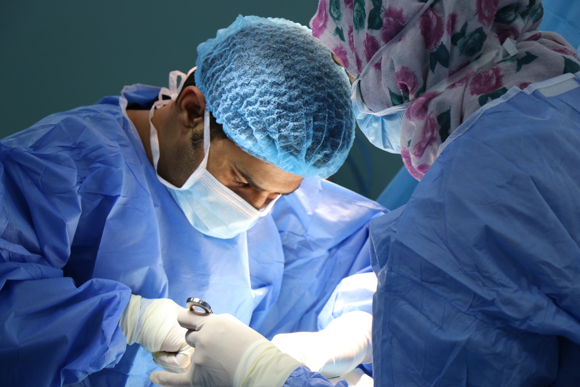 A surgeon at work