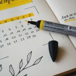 An open calendar