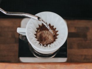Coffee being filtered