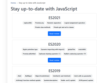 Stay up-to-date with JavaScript