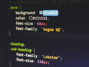 CSS code on a screen